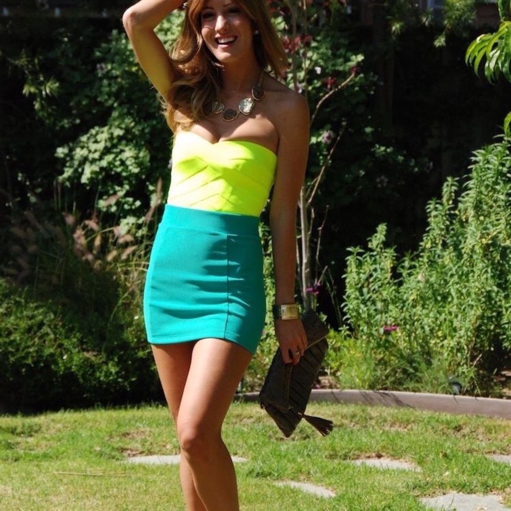 Teal skirt